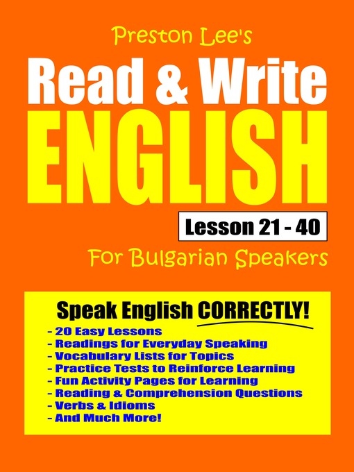 Title details for Preston Lee's Read & Write English Lesson 21 by Preston Lee - Available